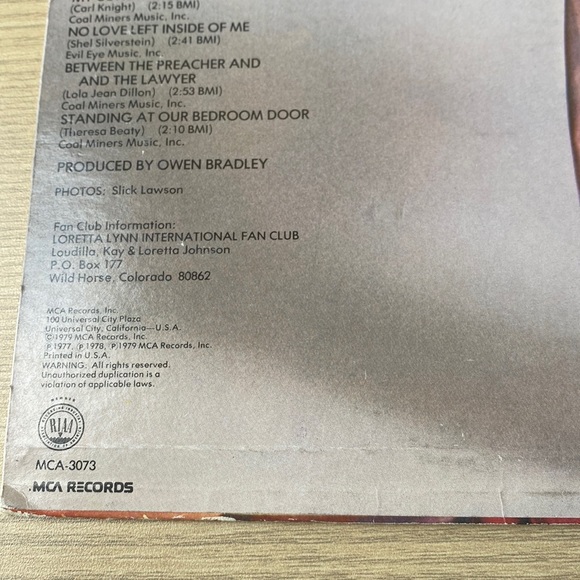 VTG Vinyl Loretta Lynn We’ve Come a Long Way, Baby LP Record 70s 80s Country - Picture 6 of 11